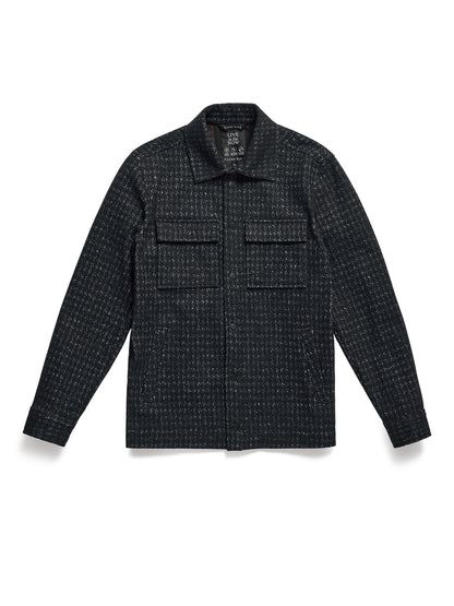 HUNTER - Black Knit Houndstooth Jacket