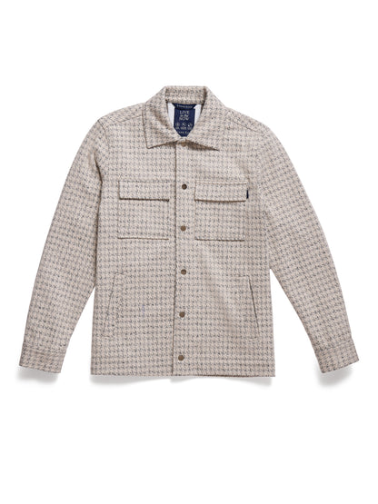HUNTER - Light Beige Knit Houndstooth Jacket