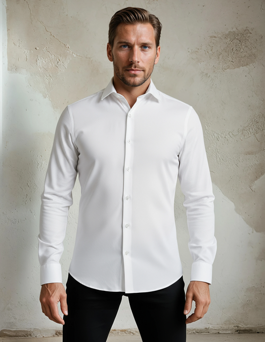 Grey Hourglass Geo Print Drytouch Shirt