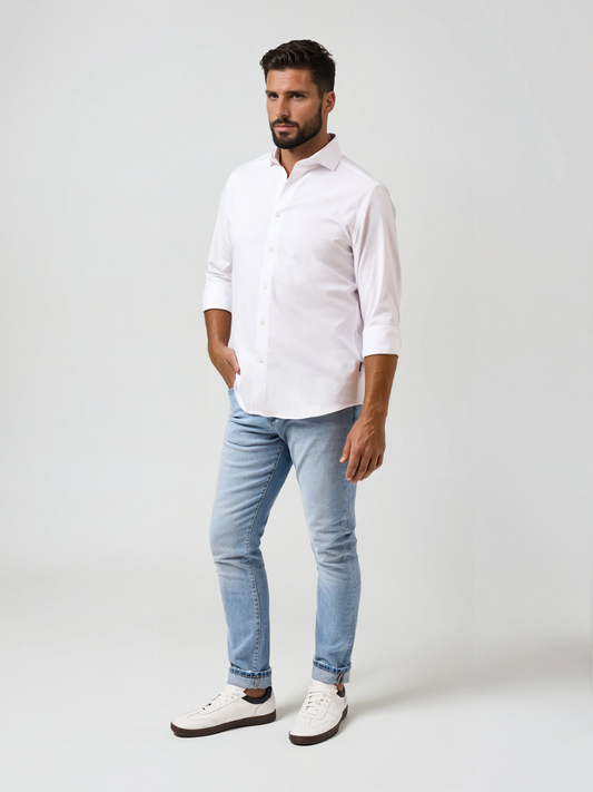 MONARCH - White Heritage Long Sleeve Shirt