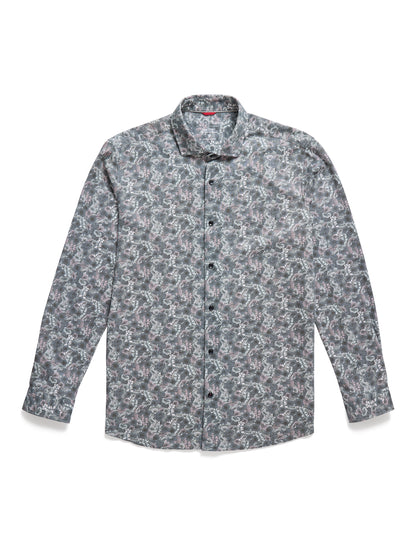 ORIGIN - Dark Pink Urban Jungle Print Shirt