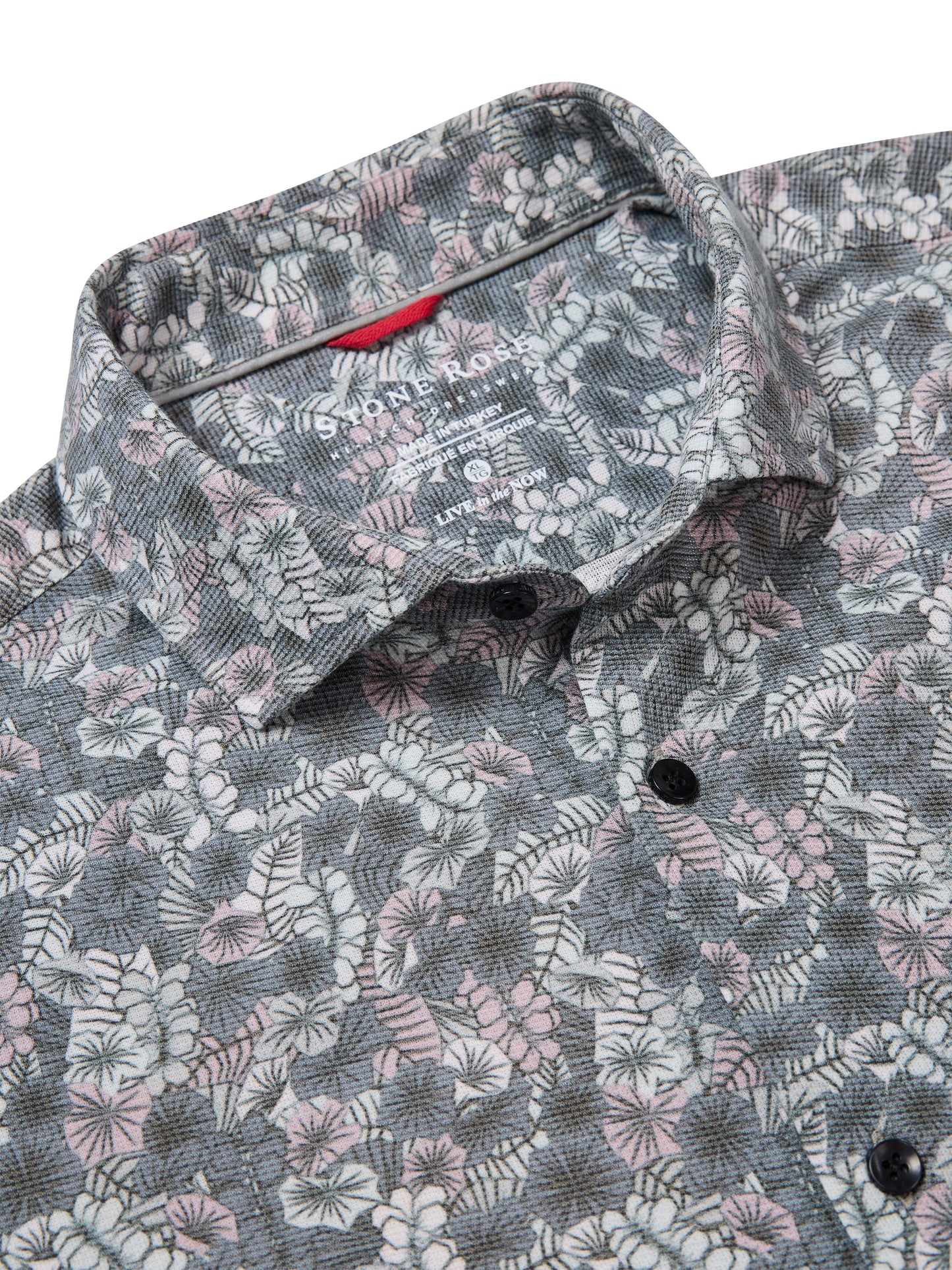 ORIGIN - Dark Pink Urban Jungle Print Shirt
