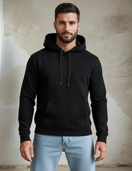 Black T-Series Fleece Knit Hoodie