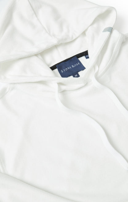 White T-Series Fleece Knit Hoodie