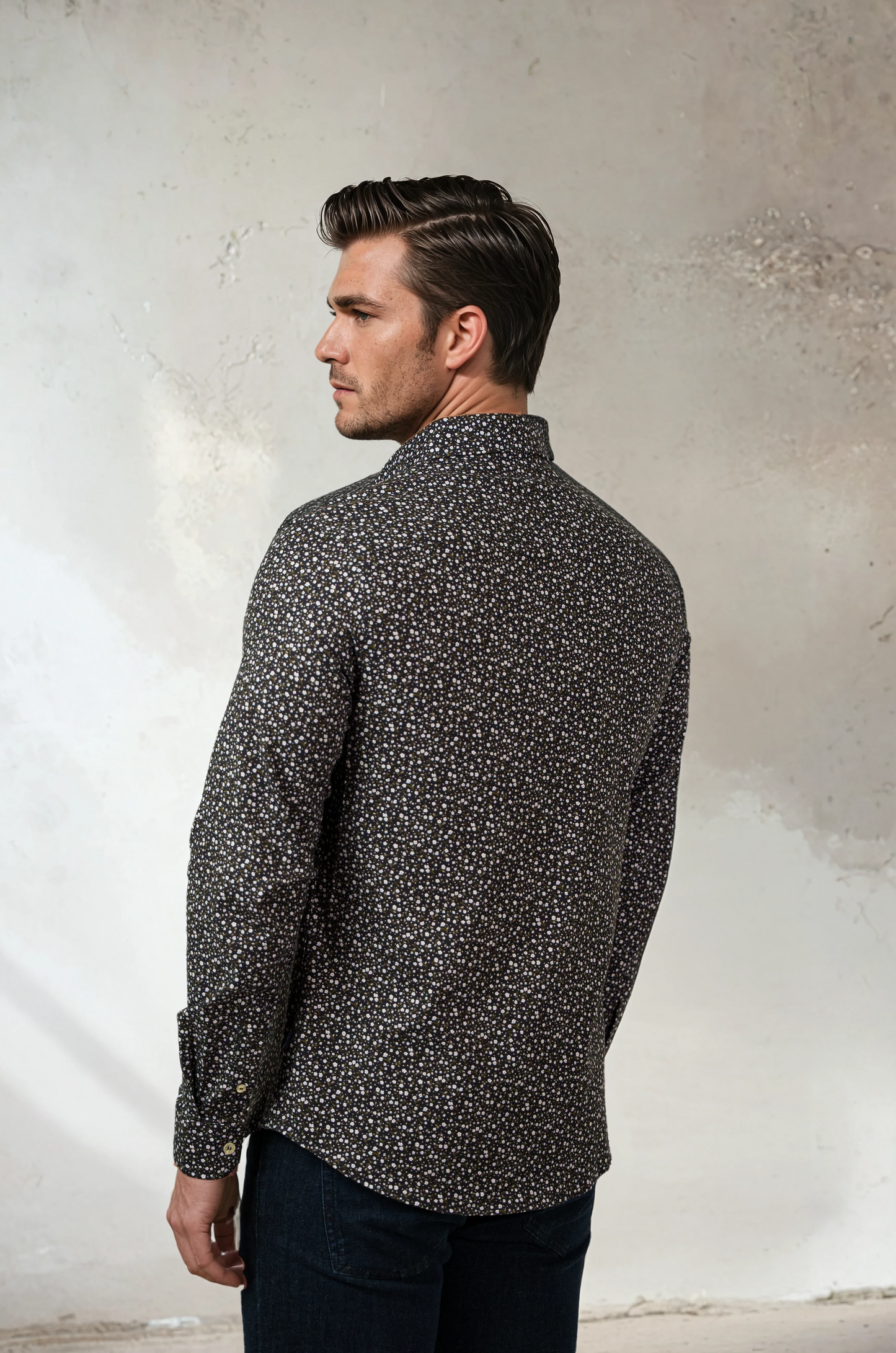 NOVA - Dark Navy Meadow Ditsy Shirt