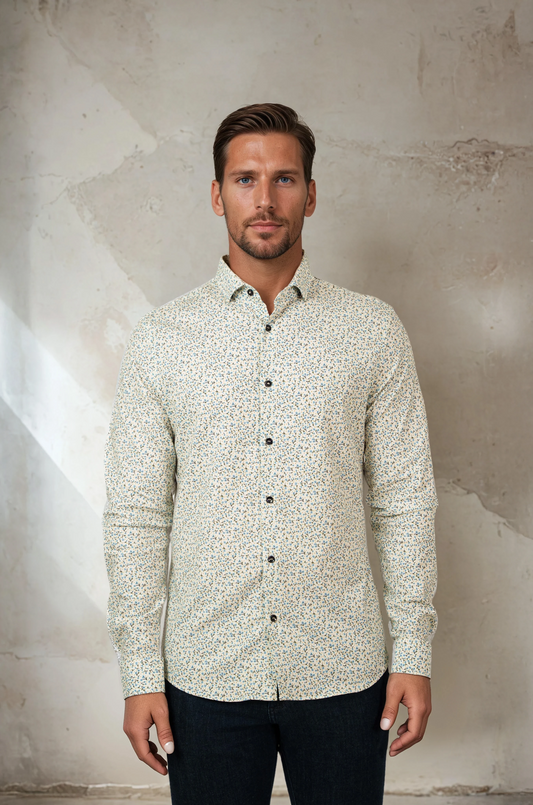 NOVA - Light Blue Meadow Ditsy Shirt