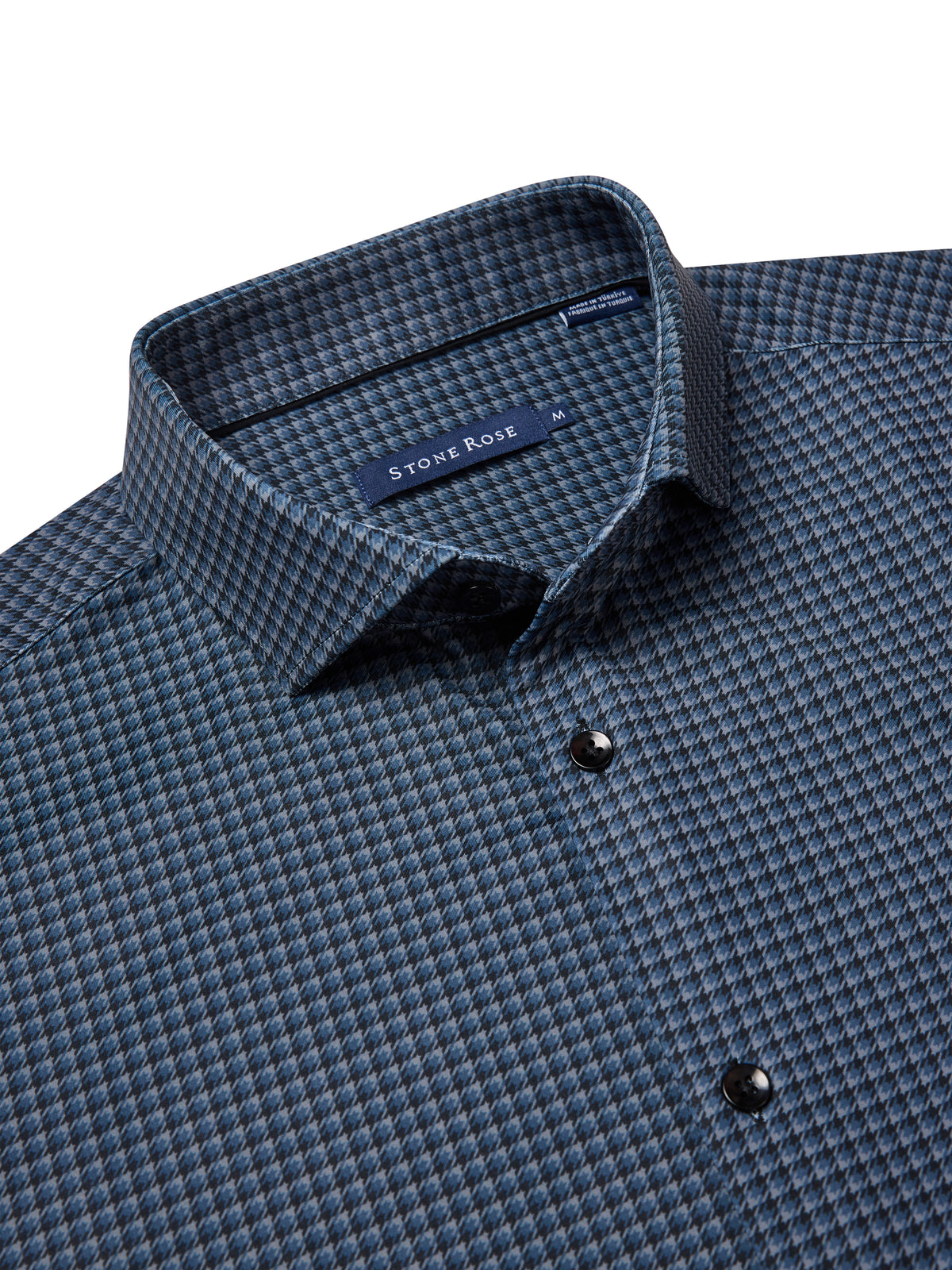 APEX -  Dark Grey Micro Houndstooth Shirt