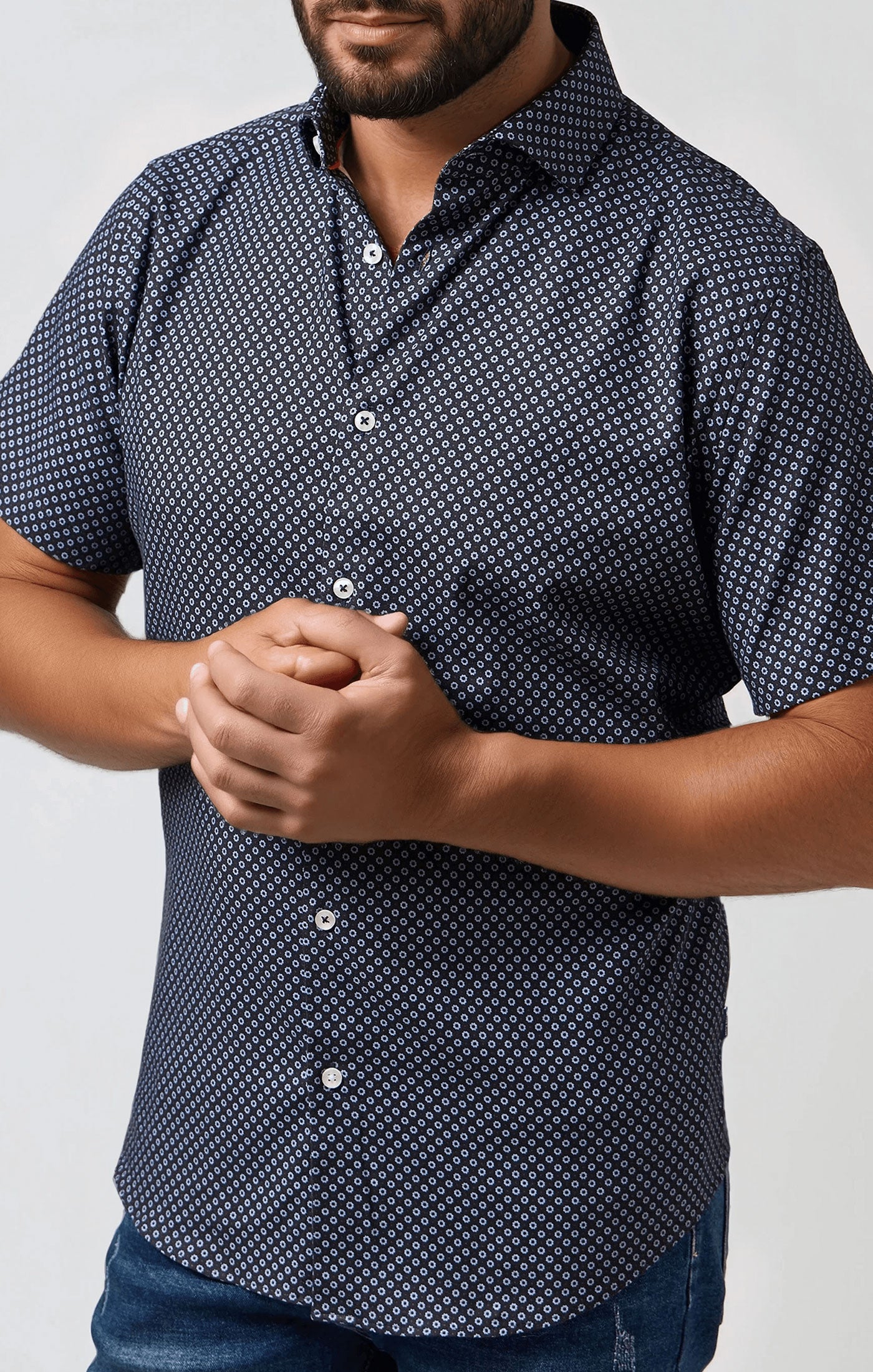 NOVA - Dark Navy Mini Flower Print