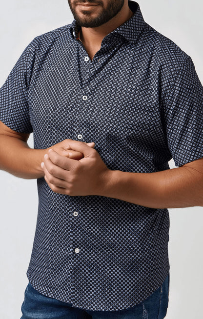 NOVA - Dark Navy Mini Flower Print