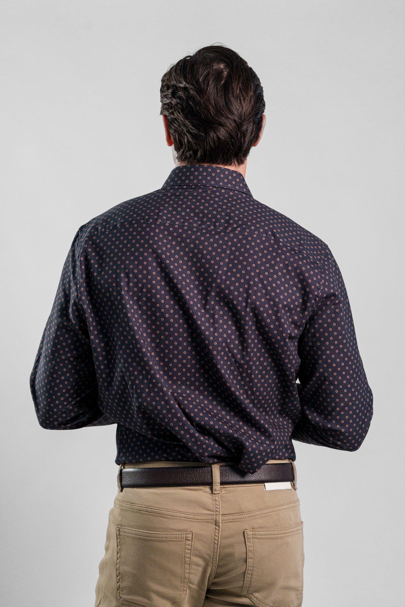 NOVA - Navy Polka Dot Long Sleeve Shirt