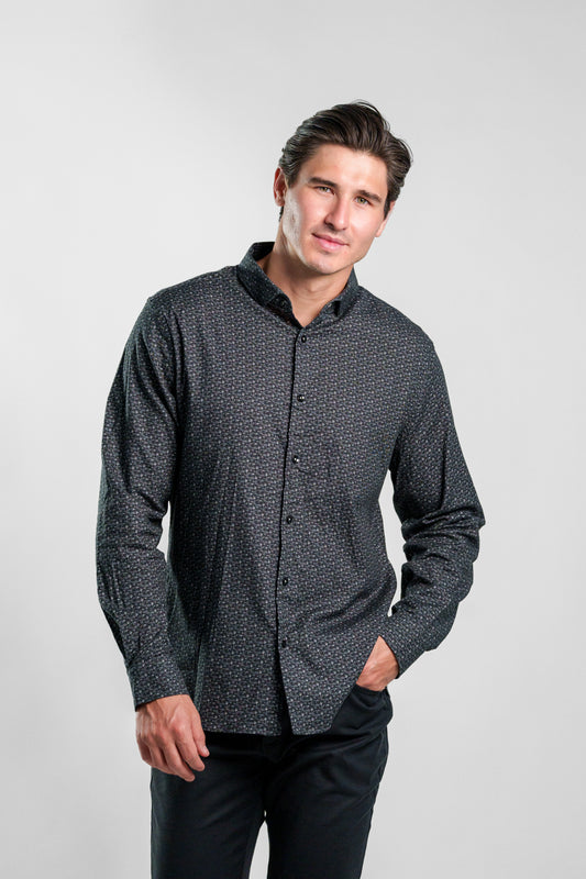 NOVA - Black Mushrooms Long Sleeve Shirt