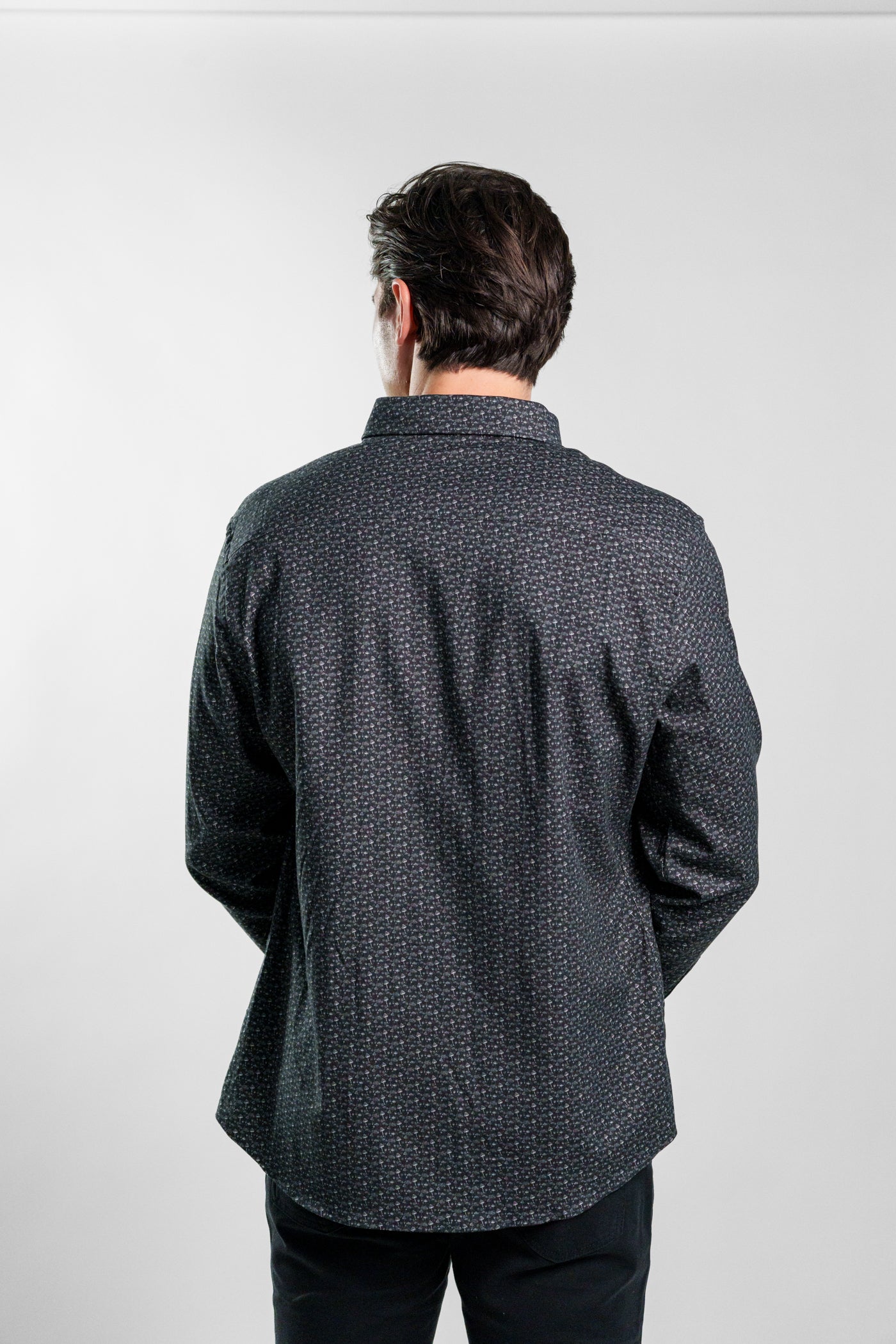 NOVA - Black Mushrooms Long Sleeve Shirt