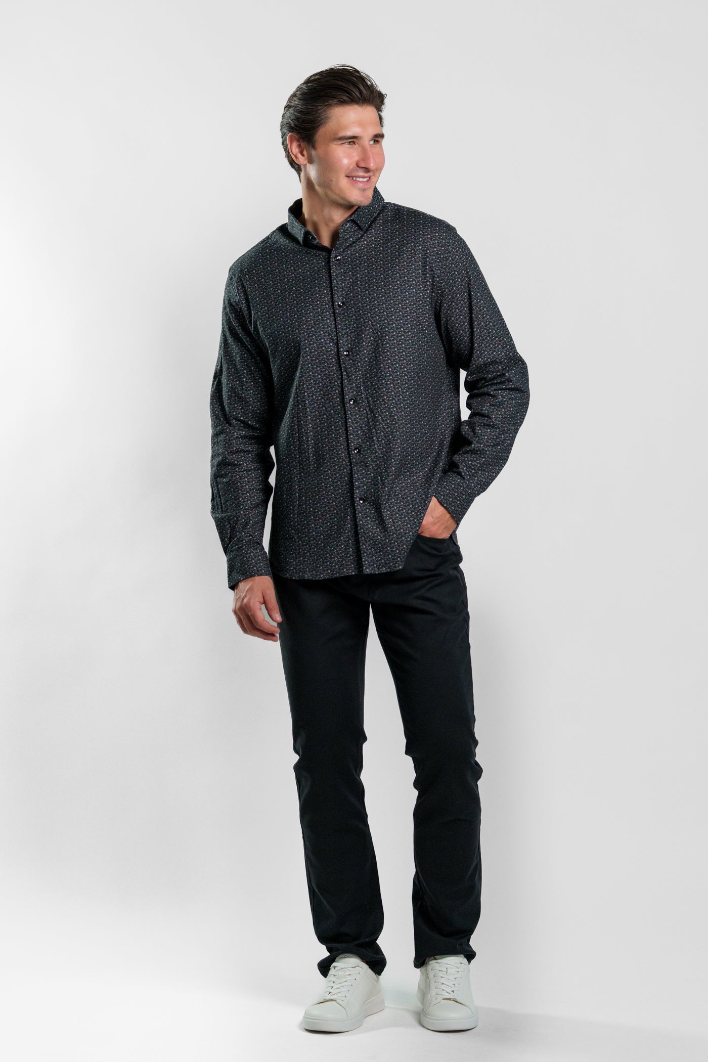 NOVA - Black Mushrooms Long Sleeve Shirt