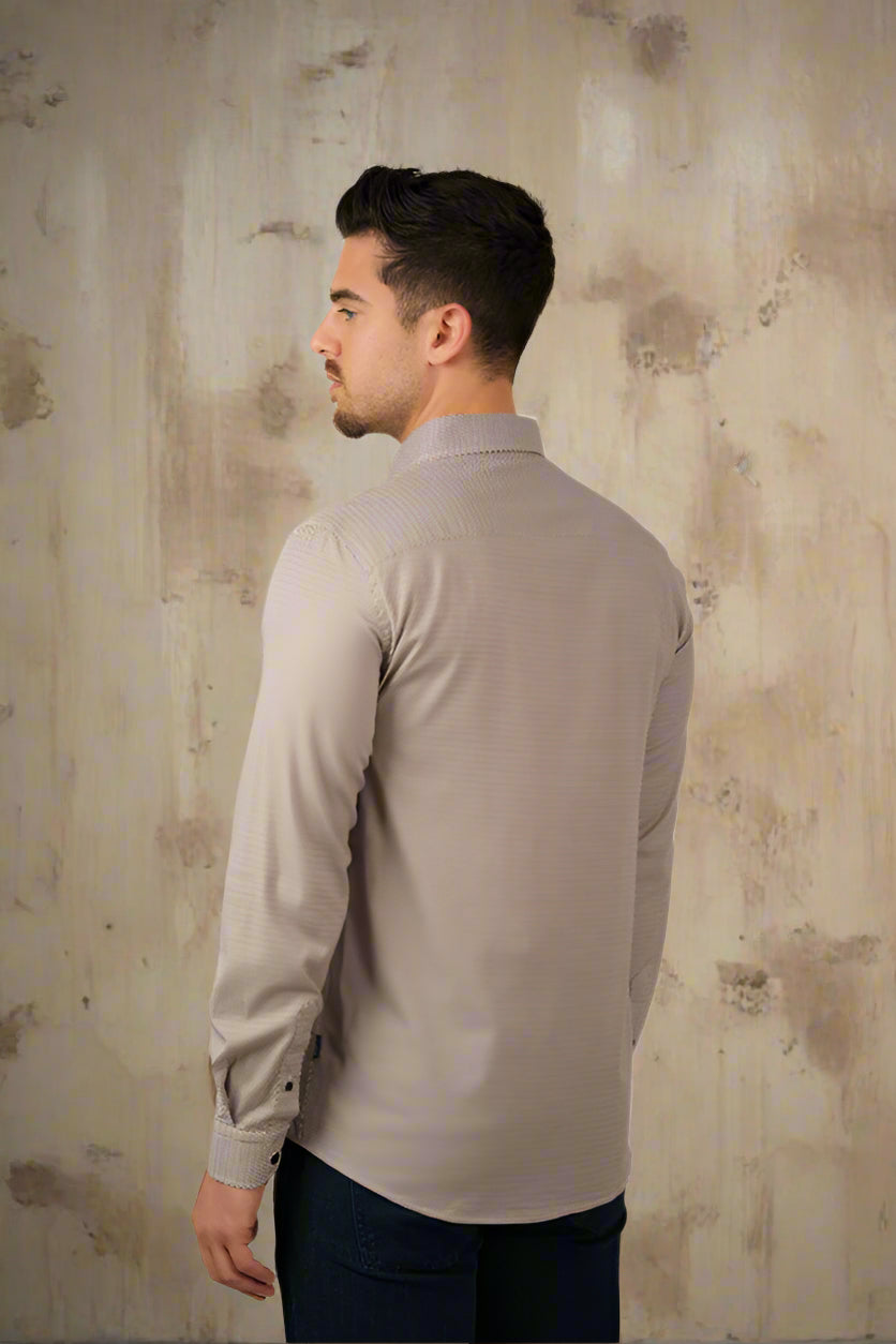 NOVA - Medium Orange Micro Weave Shirt