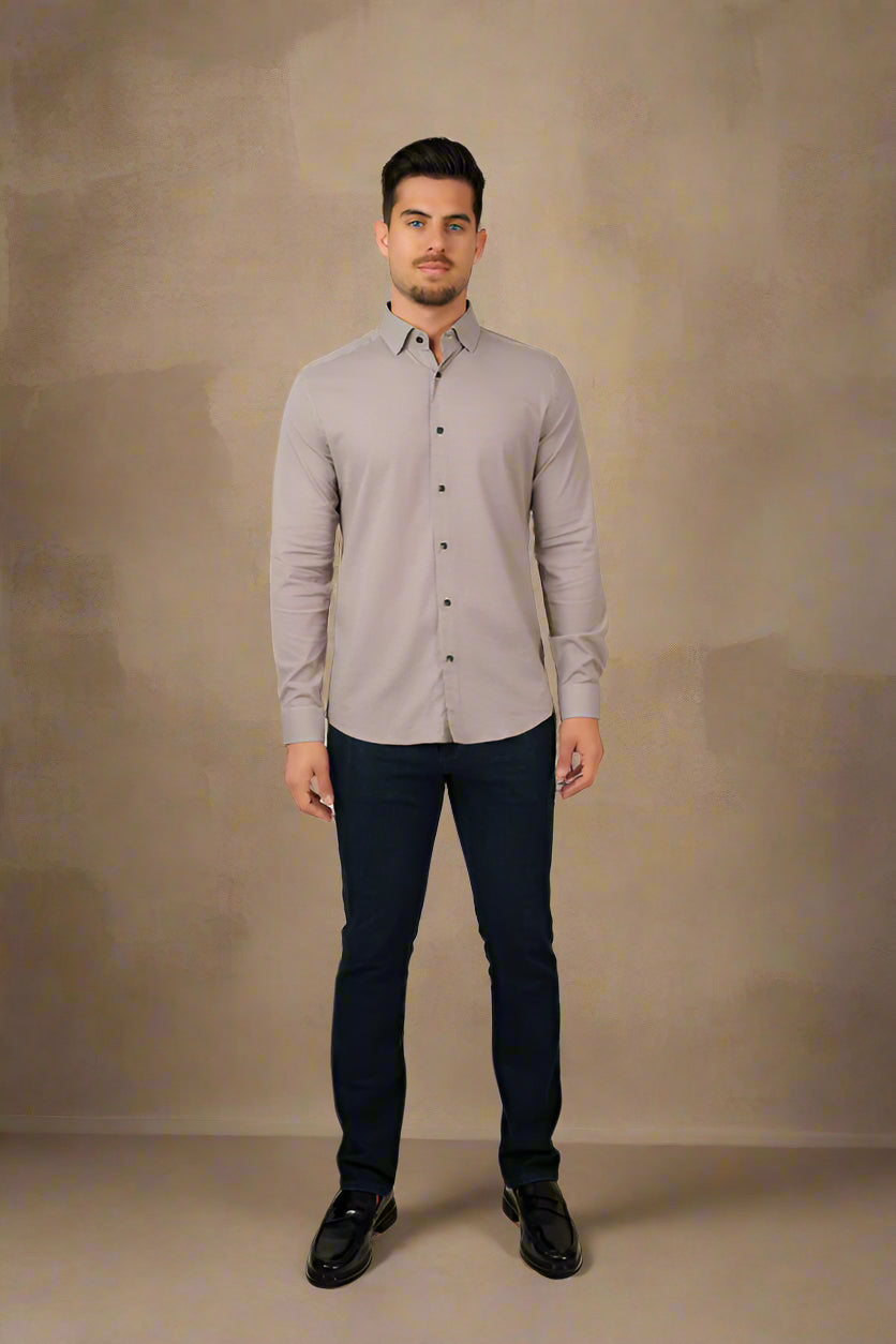 NOVA - Medium Orange Micro Weave Shirt