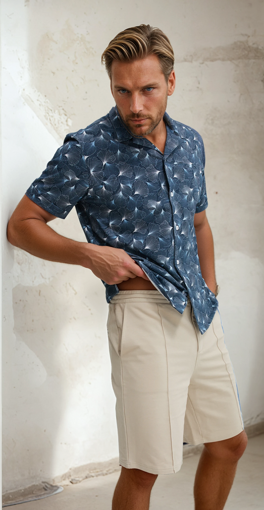 Tan Fleece Knit Shorts