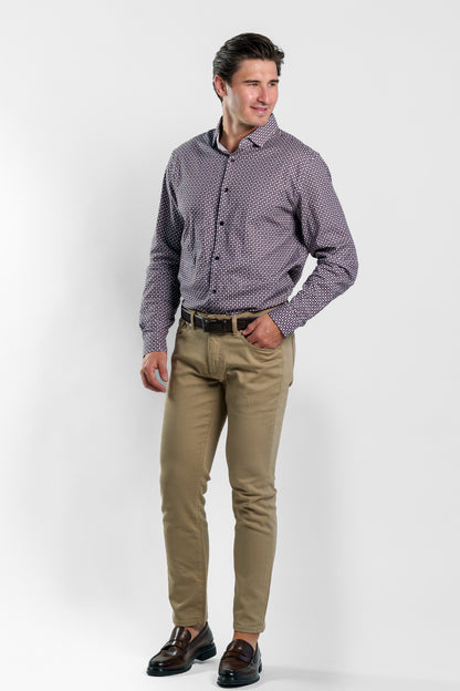 NOVA - Burgundy Petal Long Sleeve Shirt
