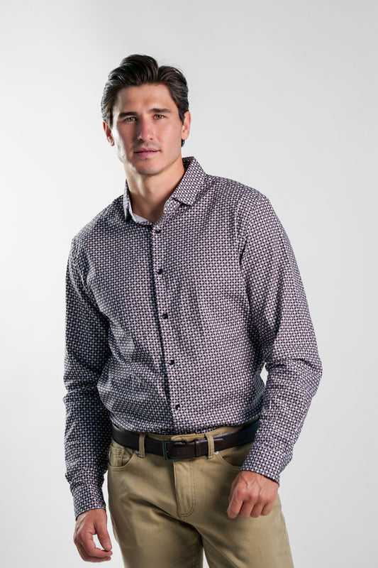 NOVA - Burgundy Petal Long Sleeve Shirt