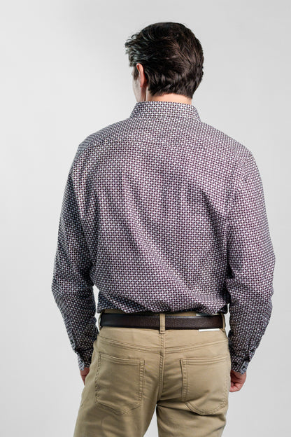 NOVA - Burgundy Petal Long Sleeve Shirt