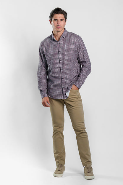 NOVA - Burgundy Petal Long Sleeve Shirt