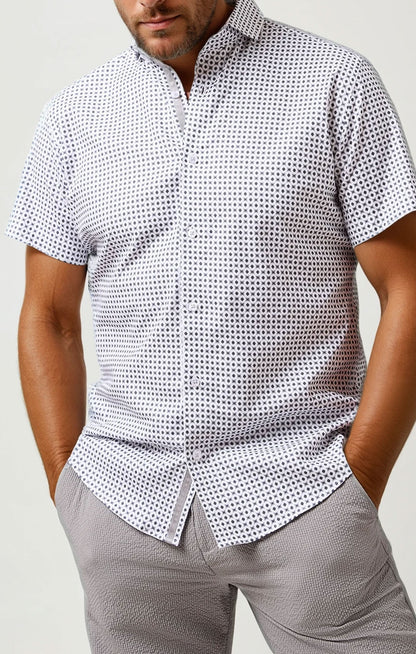 NOVA - Dark Grey Piazza Print