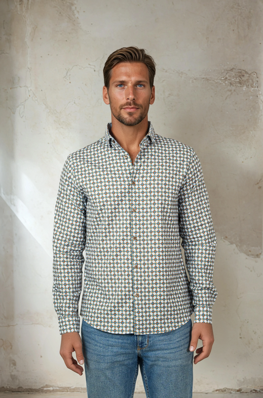 NOVA - Light Blue Rings and Ropes Shirt