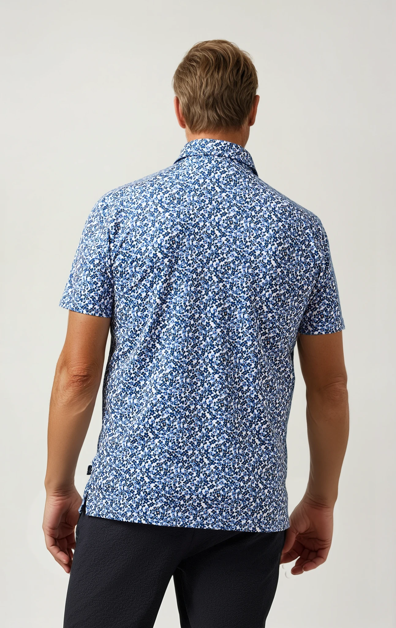 APEX - Blue Spring Bloom Stretch Polo