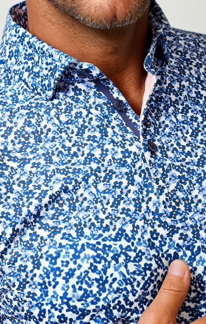APEX - Blue Spring Bloom Stretch Polo