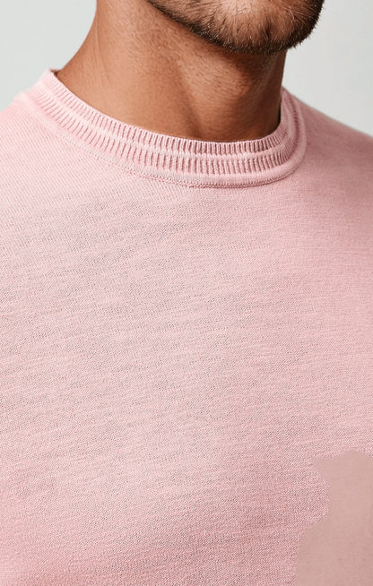 SEAMIST - Medium Pink Washed Knit Tee