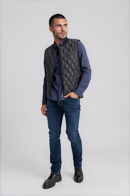 Black Quilted Puffer Vest