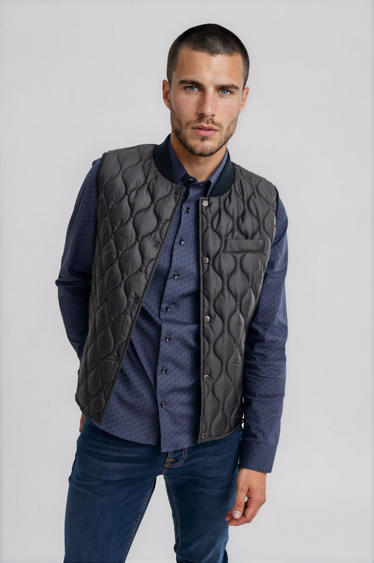 Black Quilted Puffer Vest