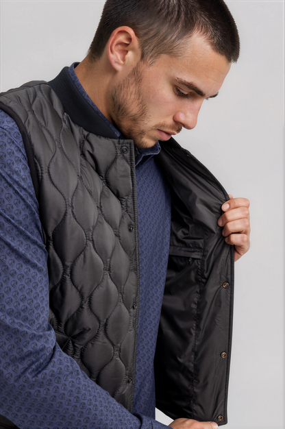 Black Quilted Puffer Vest