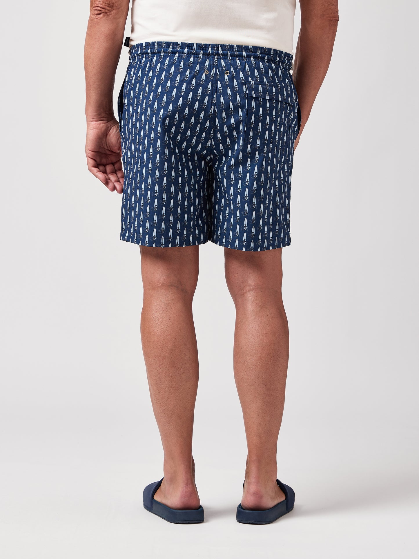 HELIOS - Navy Surf Skull Swim Shorts