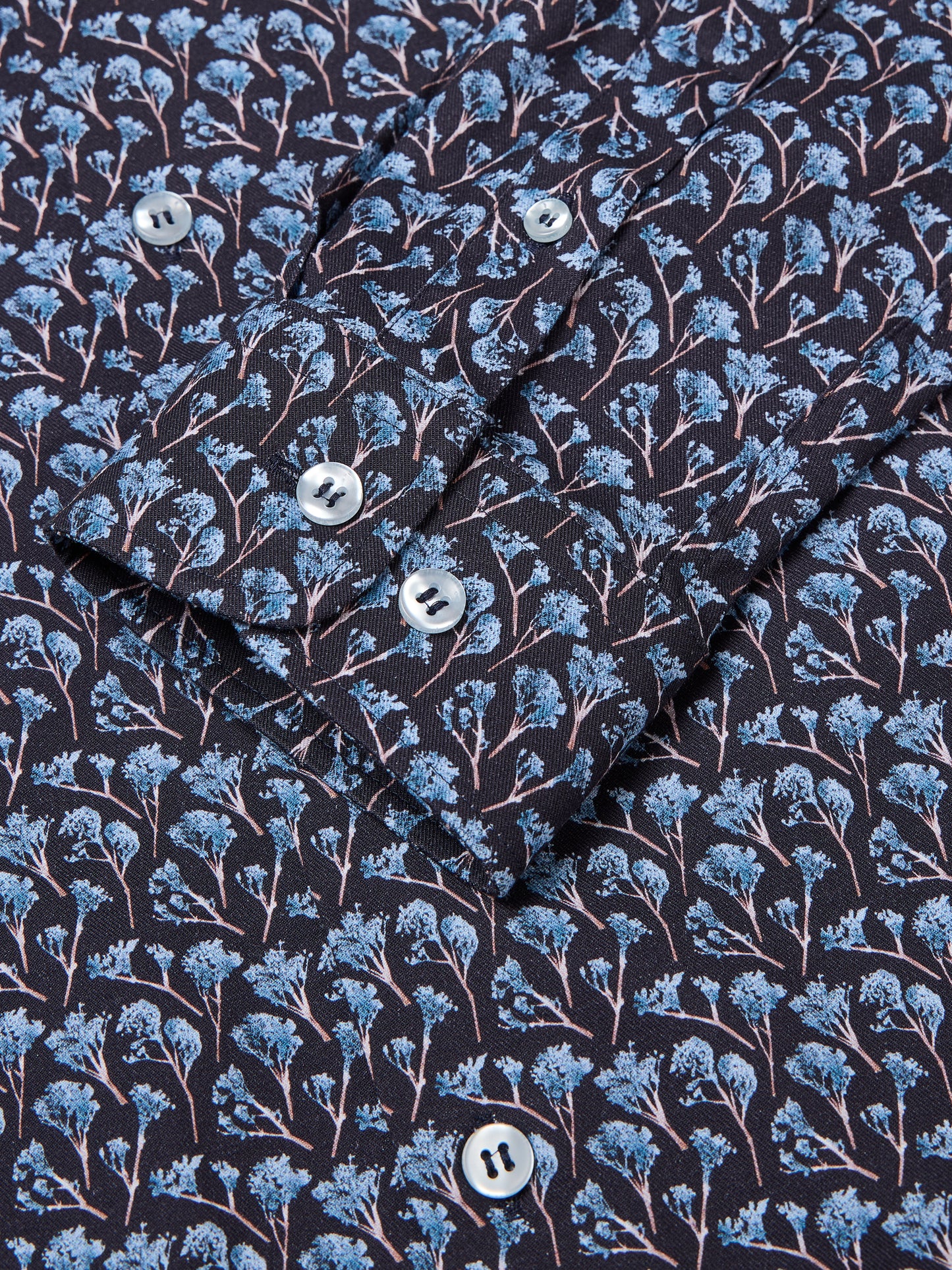 NOVA - Dark Navy Snowbrush Printed Shirt