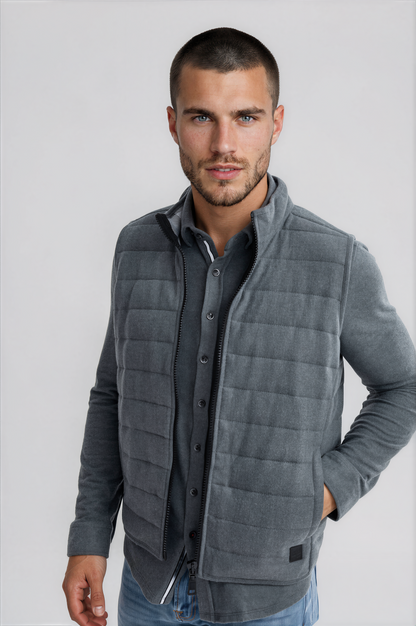 Charcoal Series Fleece Puffer Vest