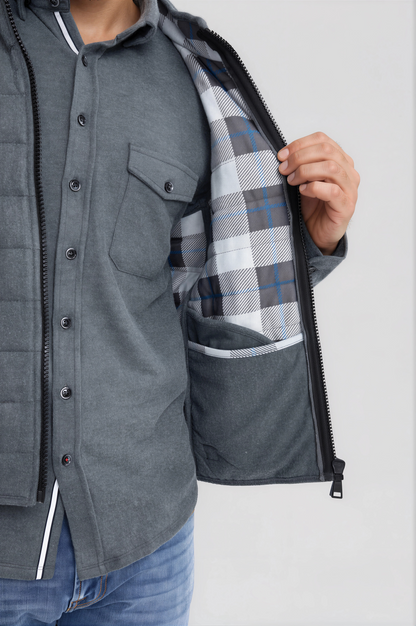 Charcoal Series Fleece Puffer Vest