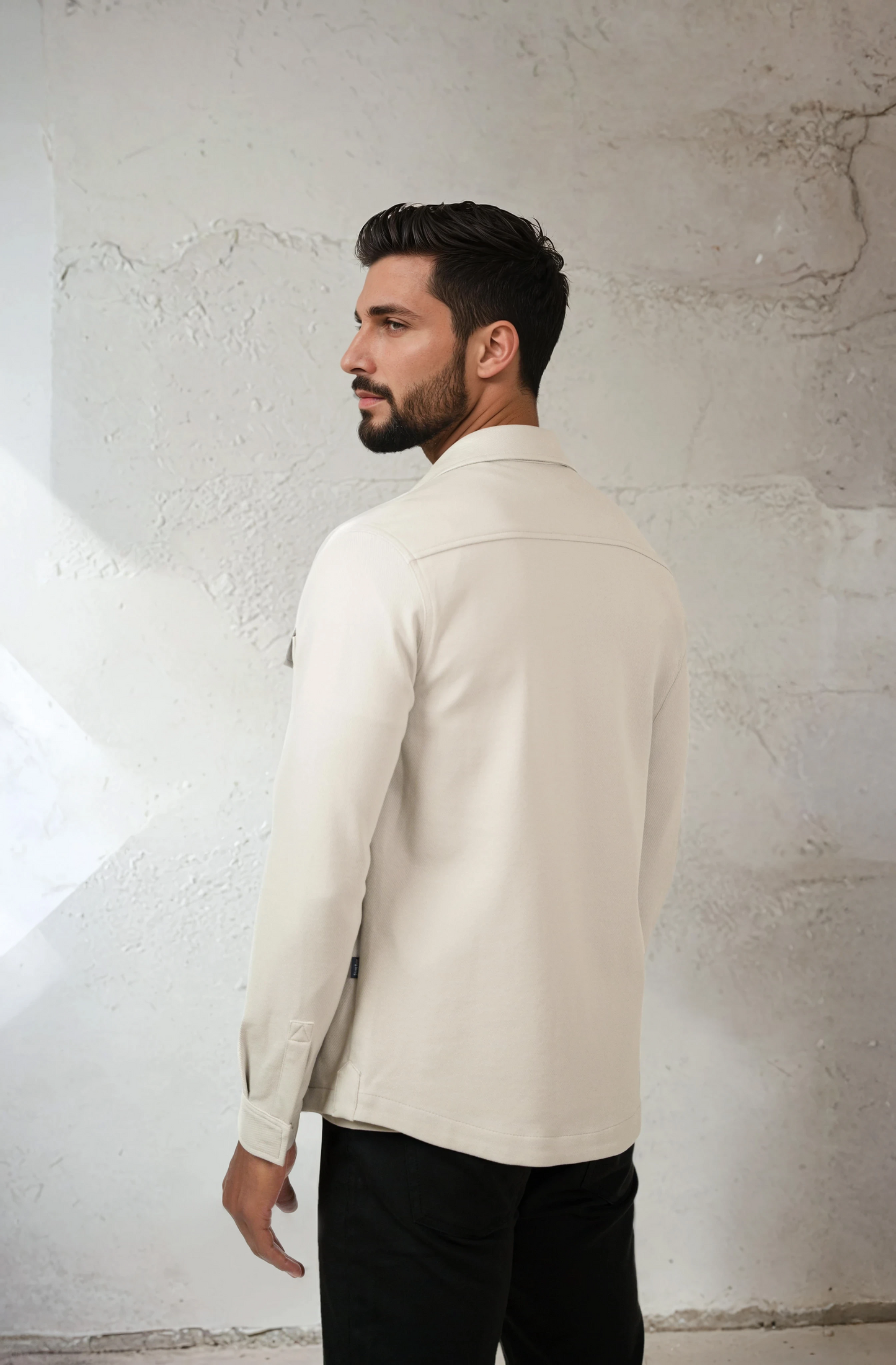 STUDIO - Light Grey Stretch Twill Jacket