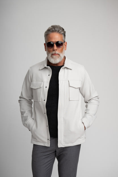 STUDIO - Light Grey Stretch Twill Jacket