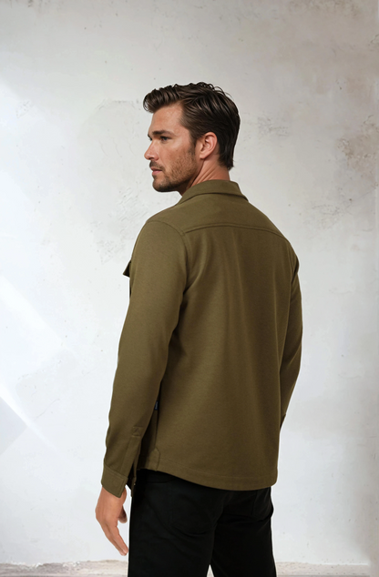 STUDIO - Dark Green Stretch Twill Jacket