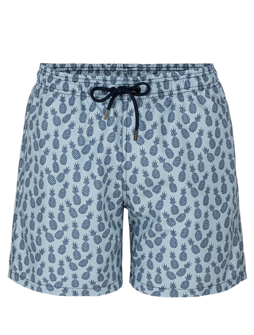 Light Grey Pineapple Stretch Swim Shorts