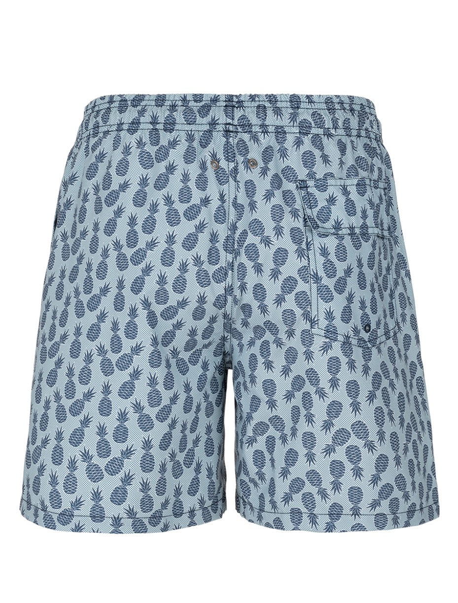 Light Grey Pineapple Stretch Swim Shorts
