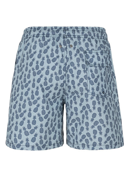 Light Grey Pineapple Stretch Swim Shorts