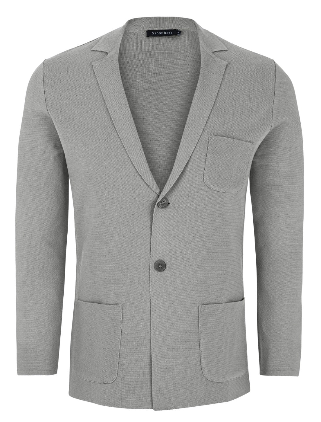 Medium Grey Knit Blazer