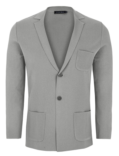 Medium Grey Knit Blazer