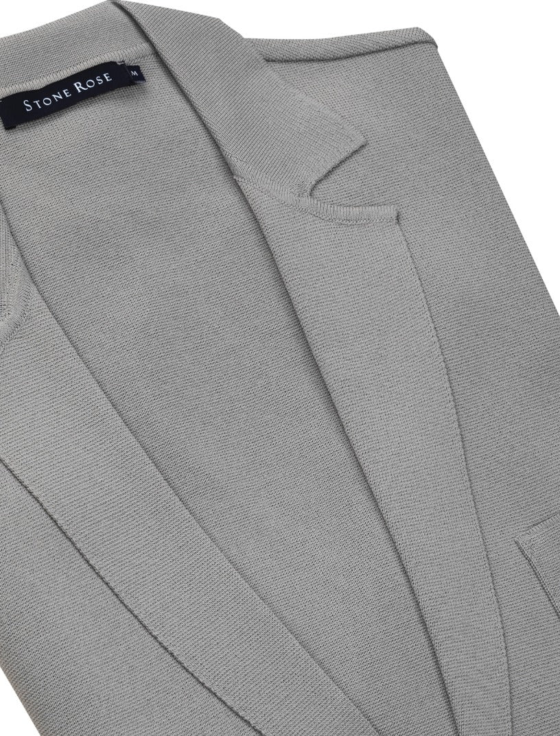 Medium Grey Knit Blazer