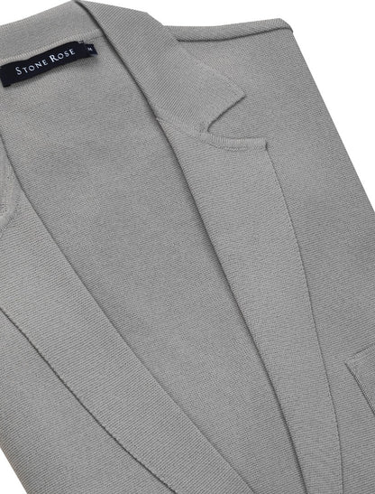 Medium Grey Knit Blazer