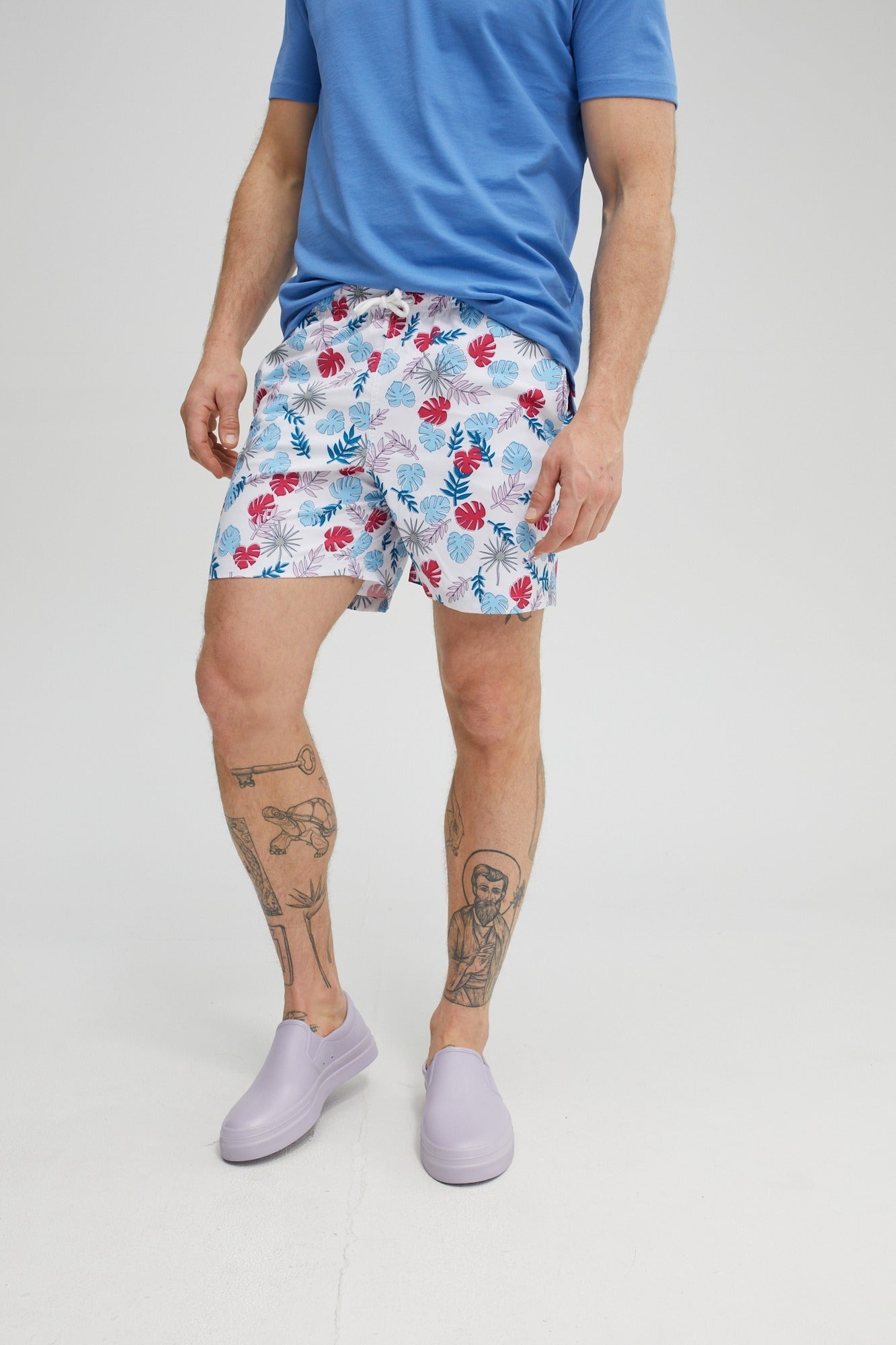 Tropical Print Swim Short