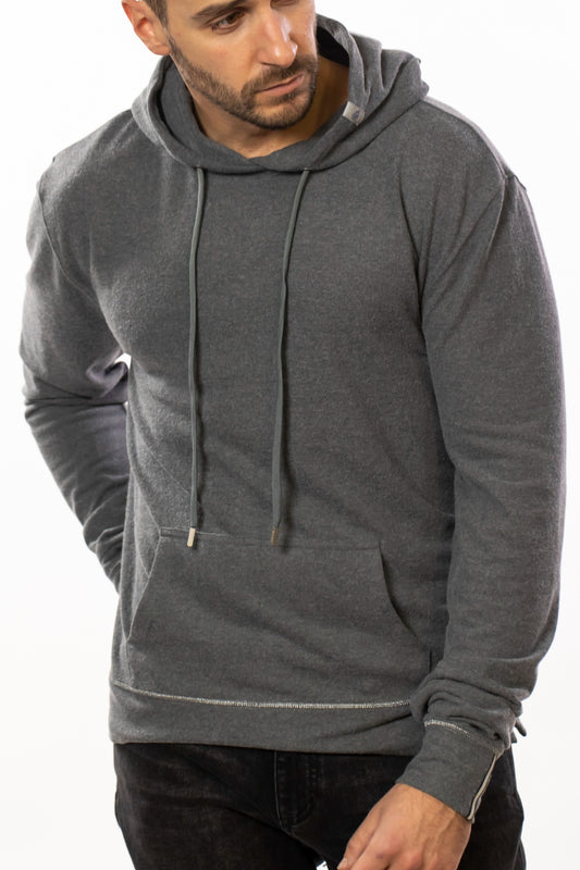 Charcoal T-Series Fleece Knit Hoodie