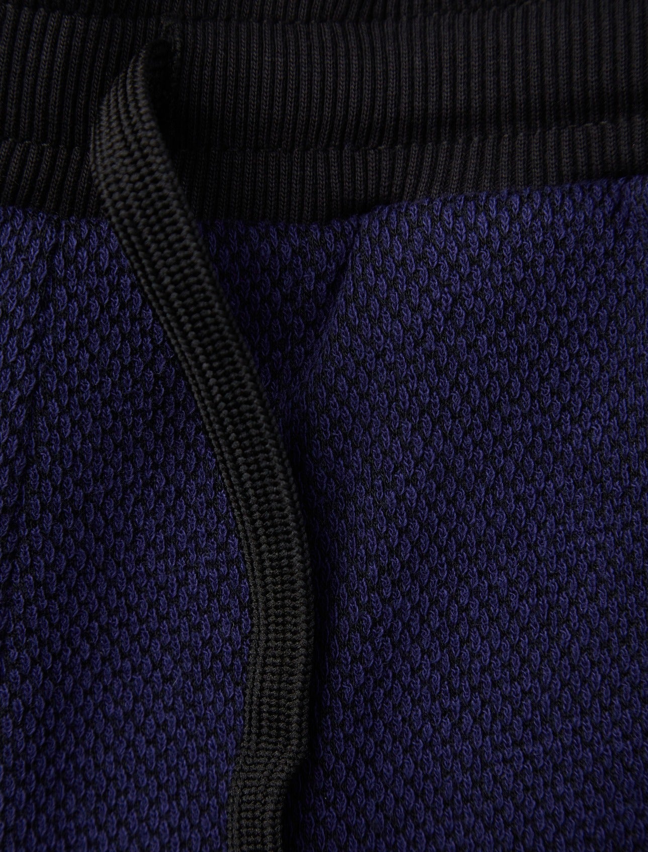 Black Blue Jacquard Knit Jogger