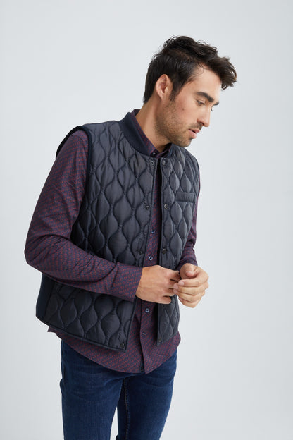 Navy Quilted Puffer Vest